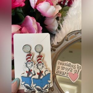 Cat in the Hat earrings
